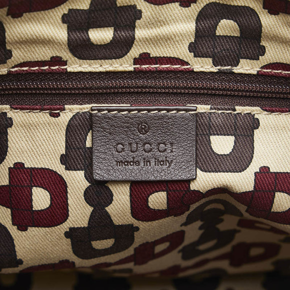 GUCCI Abbey GGshima Handbag 189833 Brown Leather Women's - Picture 8 of 10